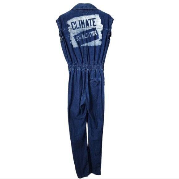 VIVIENNE WESTWOOD Anglomania x VINTAGE Climate Revolution Denim Jumpsuit xs - Picture 2 of 15